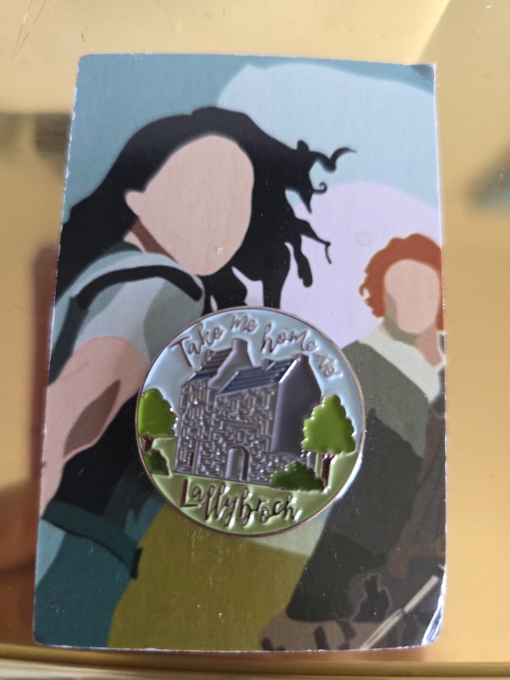 Lollybroch Enamel Pin - Silver & Green